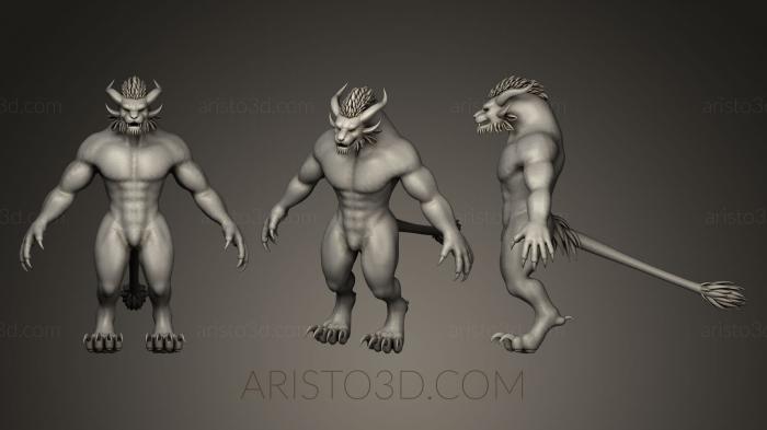 Figurines heroes, monsters and demons (STKM_0185) 3D model for CNC machine